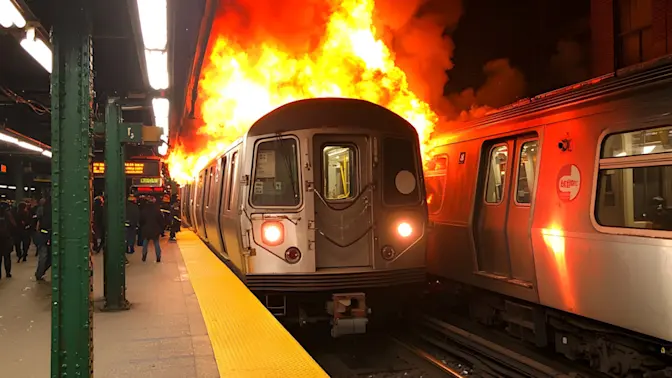 Sleeping Woman Burned Alive on NYC Subway Car-1