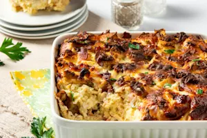 Spicy Bacon Strata