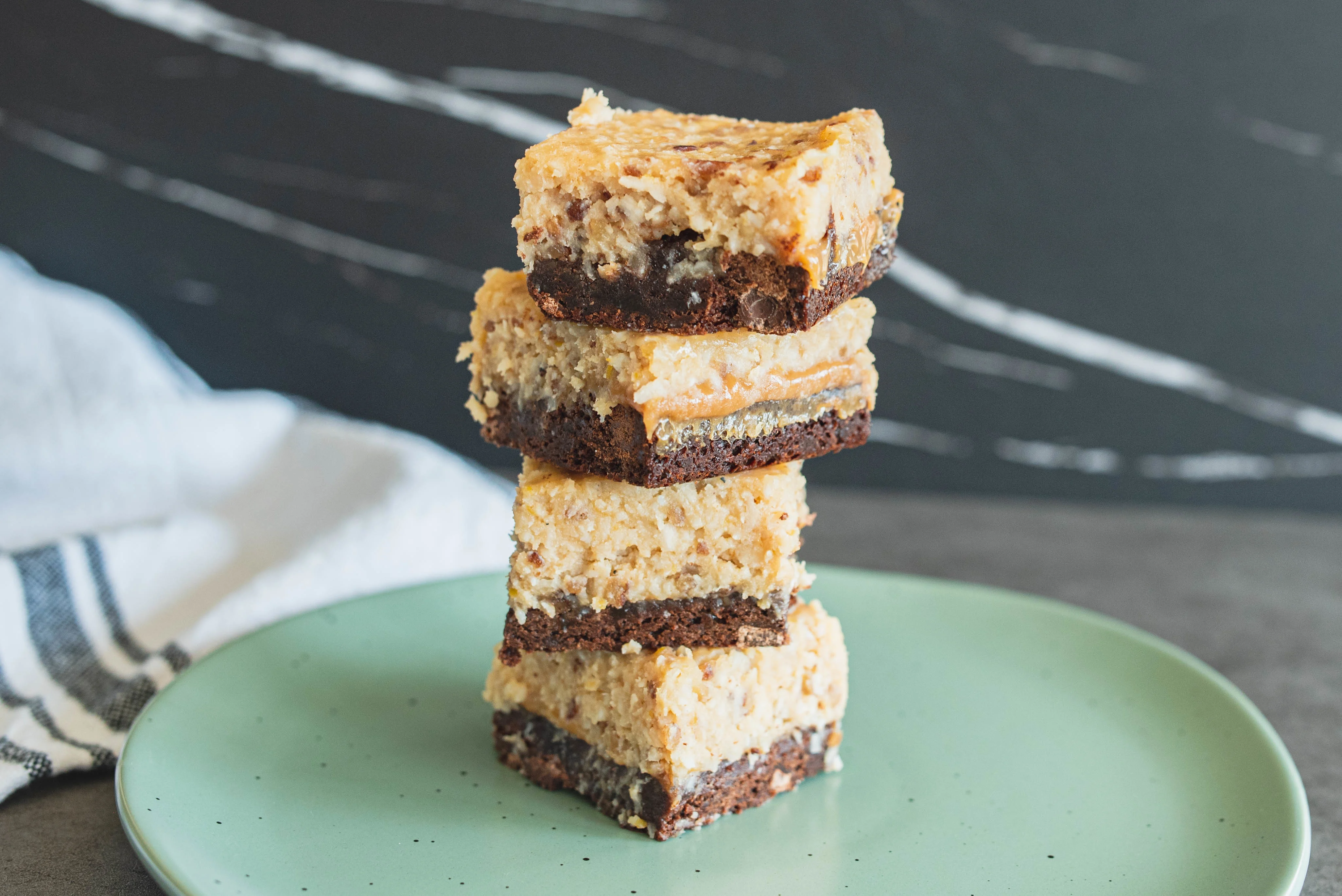 Gooey German Chocolate Brownies | Cooking Professionally