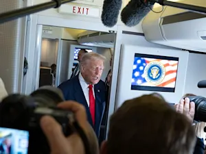 President Donald Trump boards Air Force One at Joint Base Andrews (54899334938)