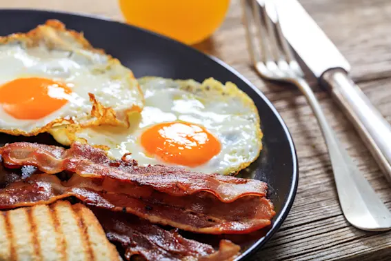 bacon and eggs
