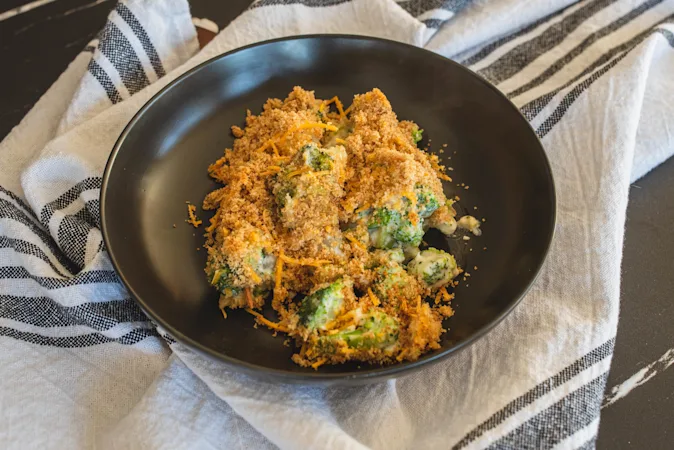 Pearl Onion Broccoli Bake