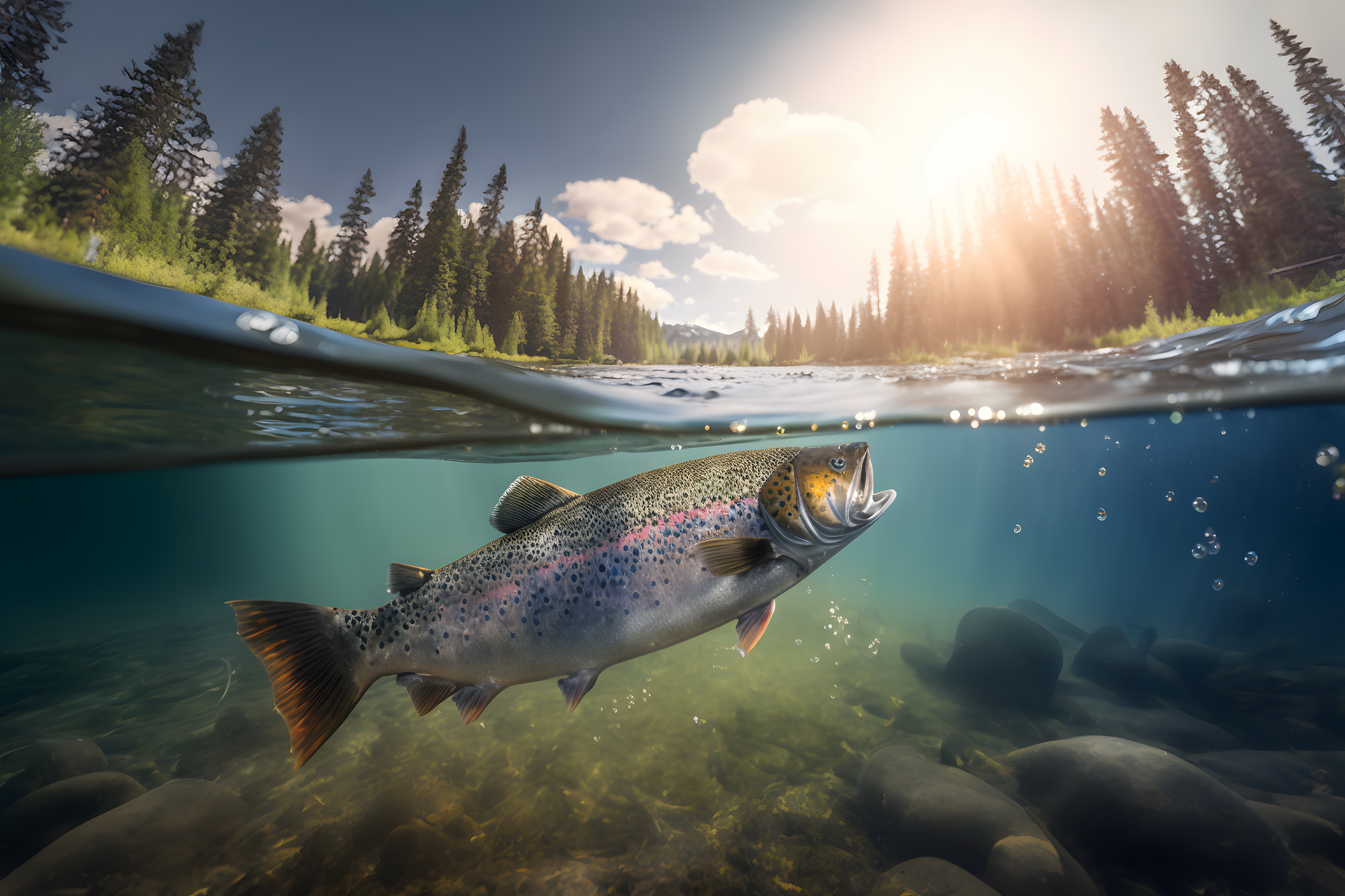 What's a fish's favorite outdoor activity? image