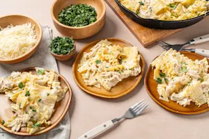 White Chicken Skillet Lasagna