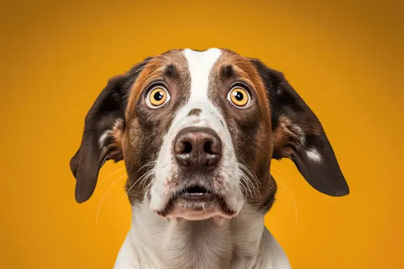 What does a puppy say when someone surprises it?
