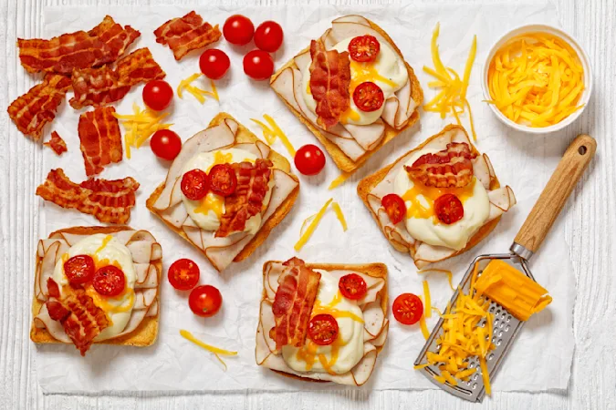 Mini Hot Brown Ham Sandwiches
