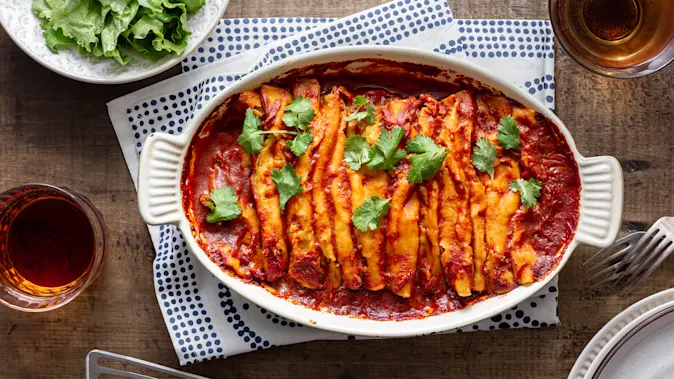 Fried Chicken Enchiladas