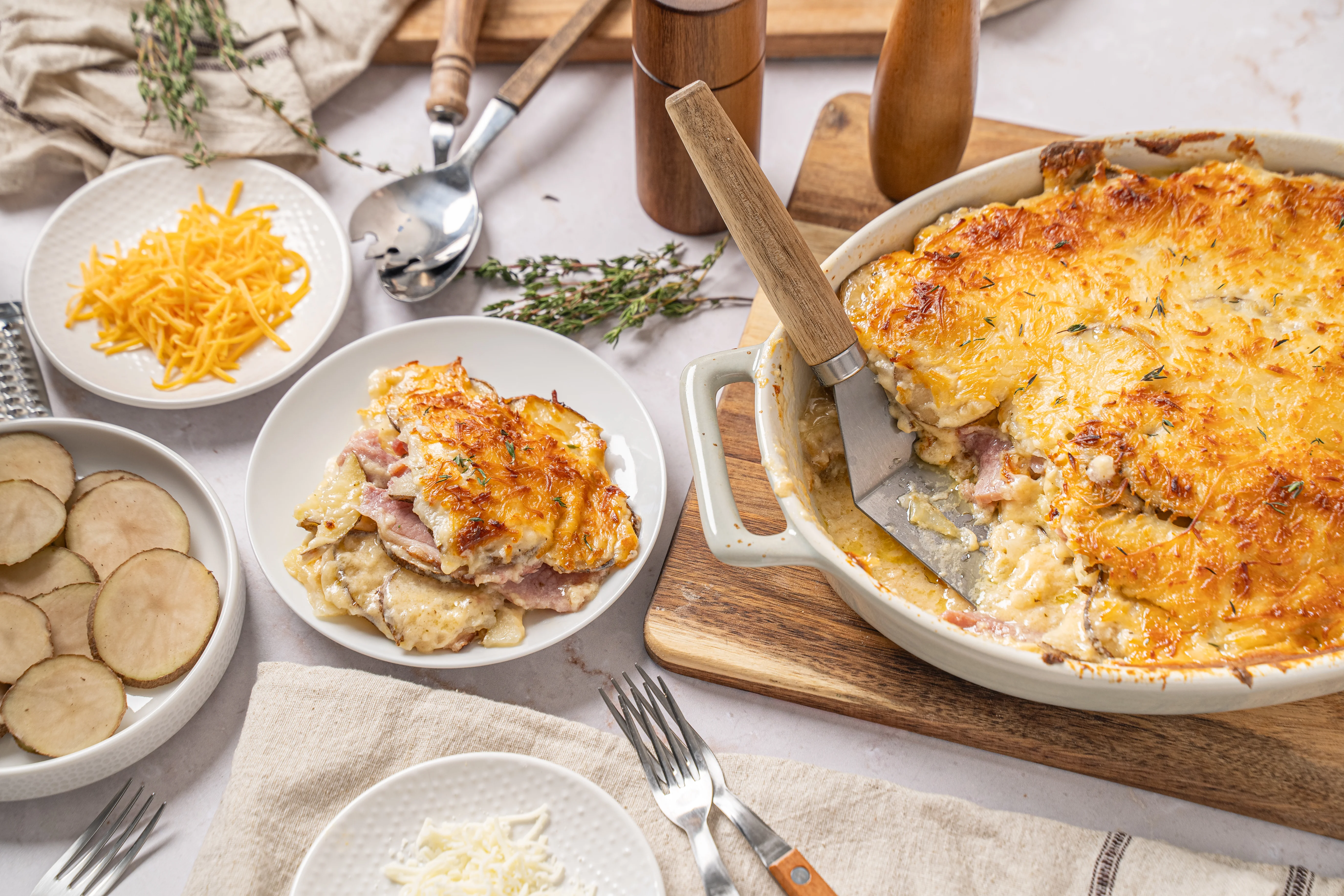 Ham & Potato Au Gratin | Mama's Cooking