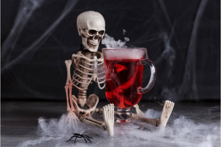  What did the skeleton order at the bar? image