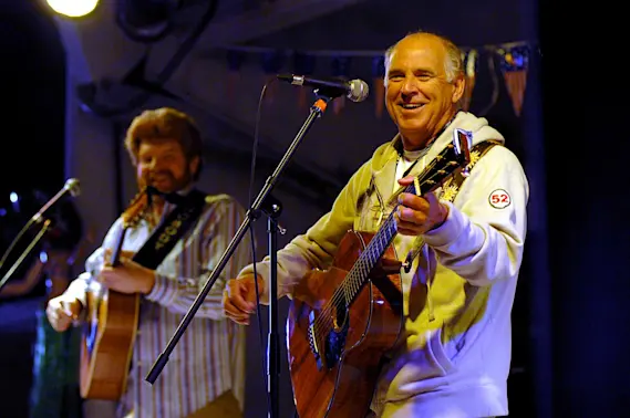 US Navy 080128-N-3235P-221 Recording artists Jimmy Buffett, right, and Mac Macnally, a member of the