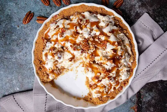 Butter Pecan Ice Cream Pie image