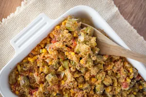 Retro Okra and Rice Casserole