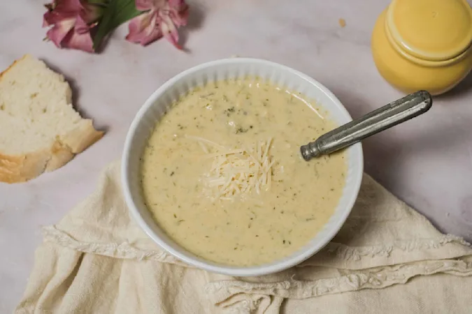 Simmering Broccoli Cheese Soup