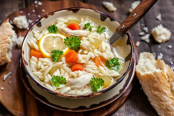 Lemon Orzo Soup image