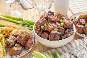 Bourbon Honey Steak Tips