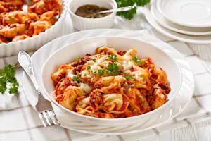 Cheesy Tortellini Bake