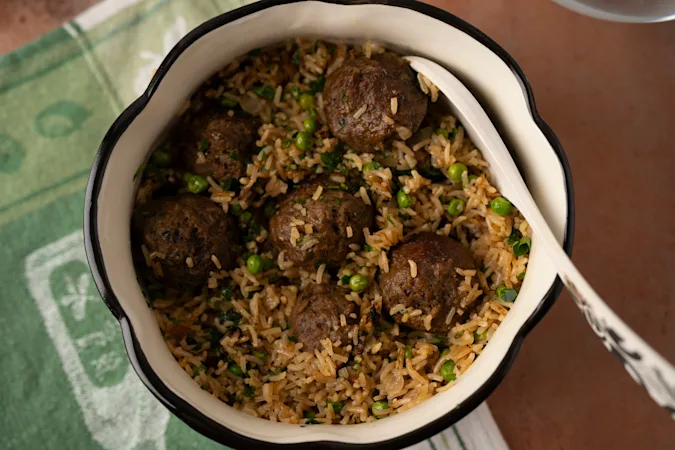 Meatball Rice Skillet-03