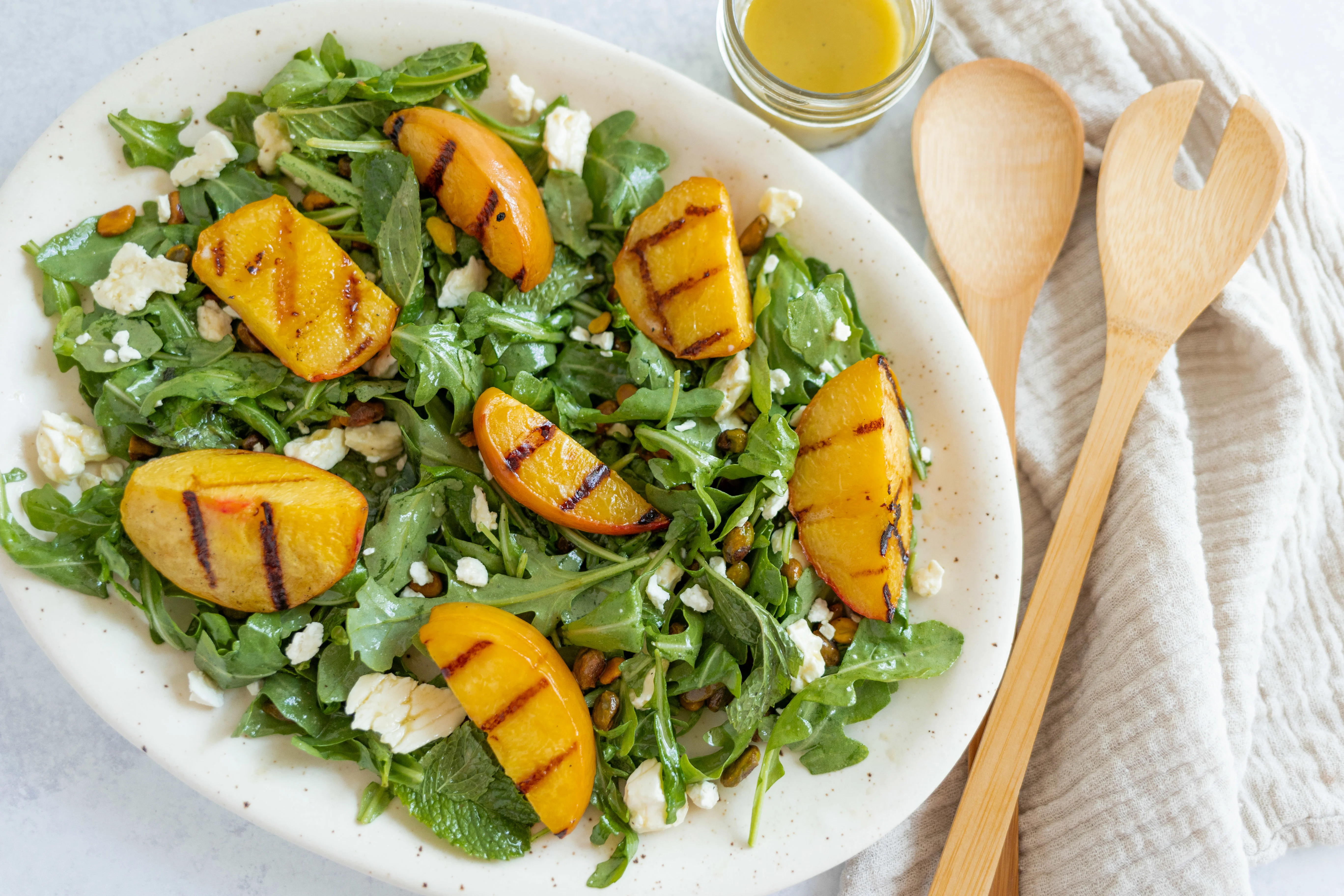 Fresh Grilled Peach Salad | Mama's Cooking