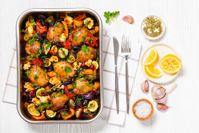Easy Greek Sheetpan Chicken