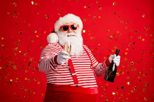 What does Santa order at a bar? image