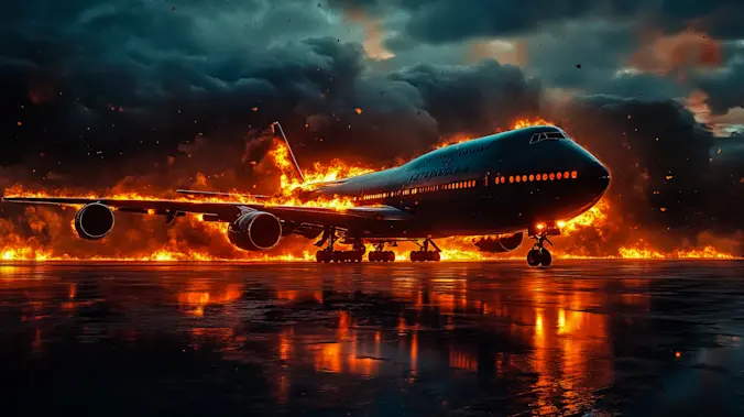 Plane Fire Injures 12 in Denver-1