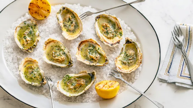 Boozy Grilled Oysters