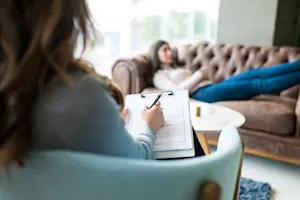 Where can a therapist always find a new client? image