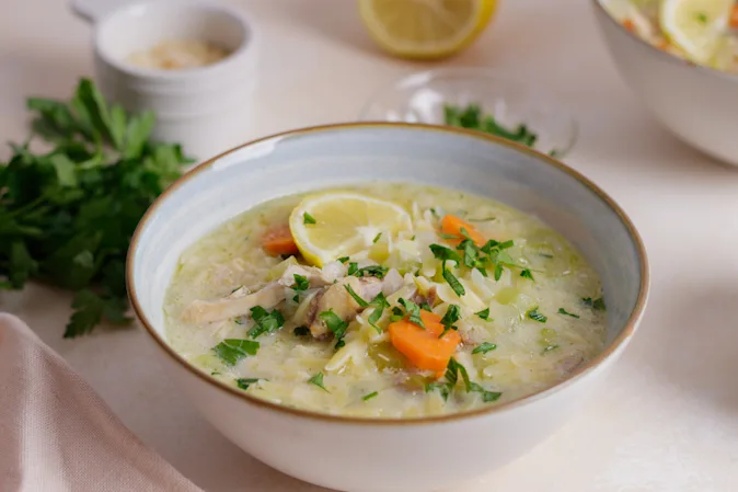 Cozy Chicken Orzo Soup