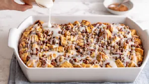 Nutty Cinnamon Roll Casserole