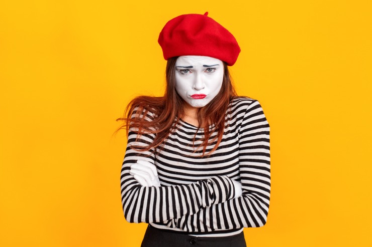  Why was the mime upset? image