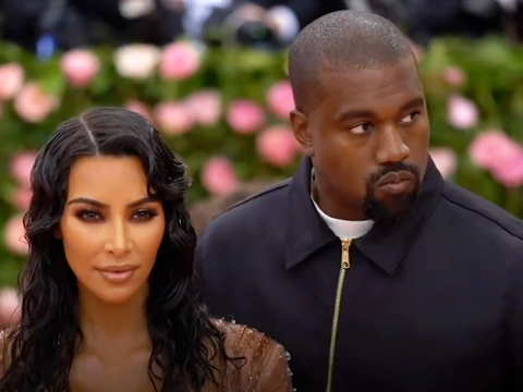 Kim Kardashian and Kanye West at the Met Gala in 2019
