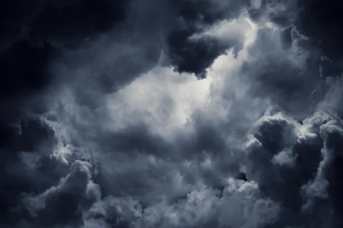 What did the stormcloud say when he was too full to eat dessert? image