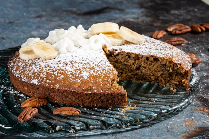 Heavenly Banana Pecan Cake