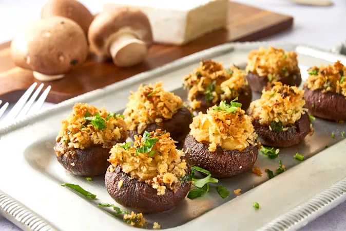 Brie Stuffed Mushrooms-92