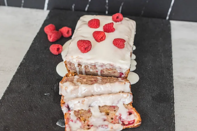 White Chocolate Raspberry Pound Cake
