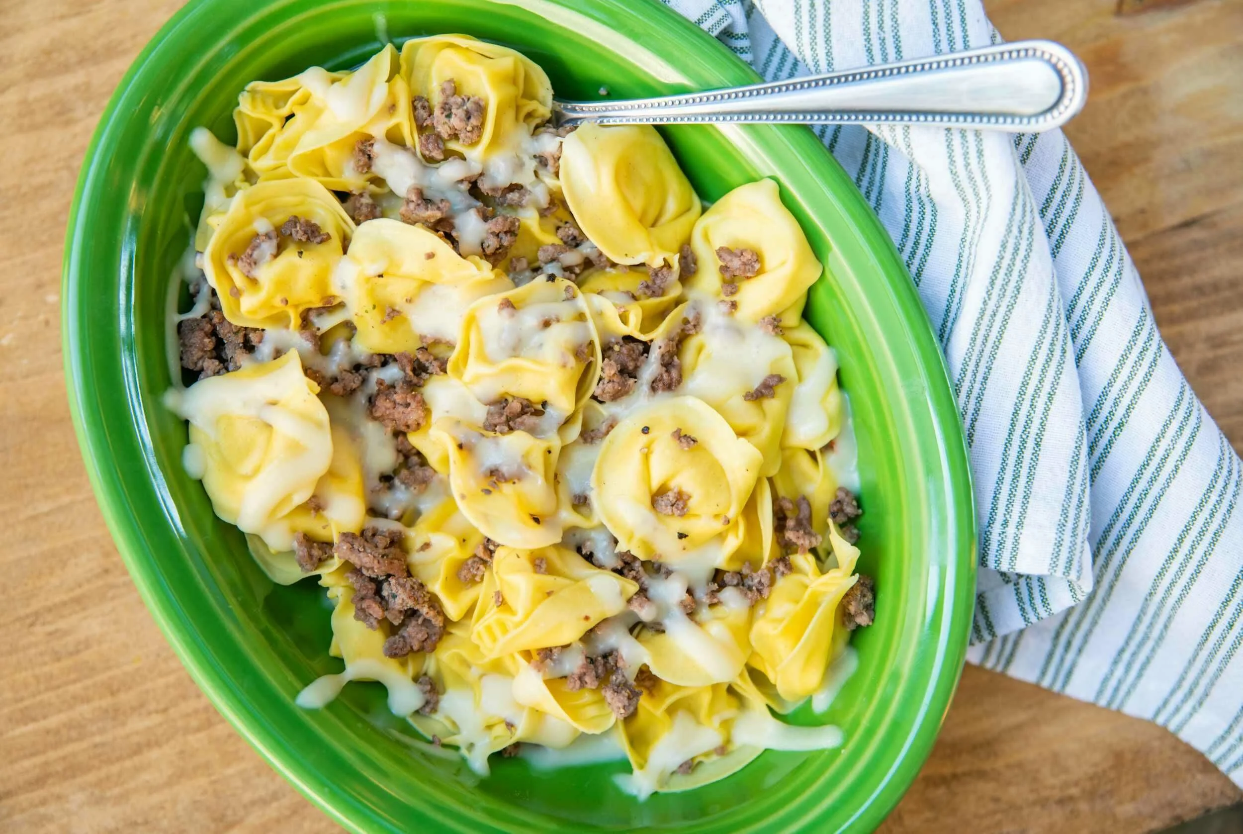 Cheesy Beef Tortellini | Mama's Cooking