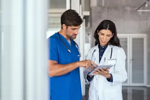 What did the doctor say when the nurse told him the invisible man was there? image