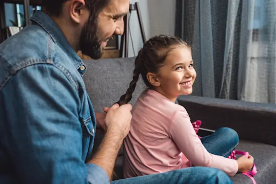 Dads and Daughters Bond Over Braid Workshops-1