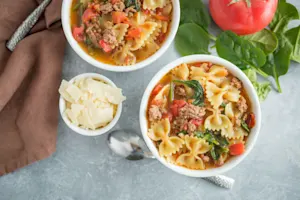 One-Pot Bowtie Soup