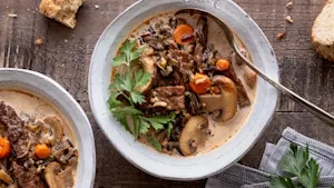 Beef and Wild Rice Soup