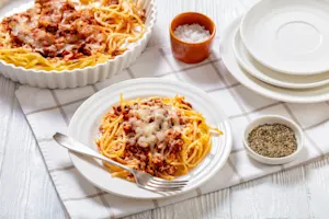 The Best Baked Spaghetti