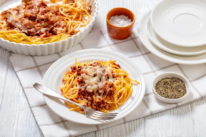 The Best Baked Spaghetti
