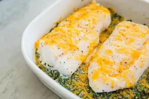 Spinach and Fish Bake