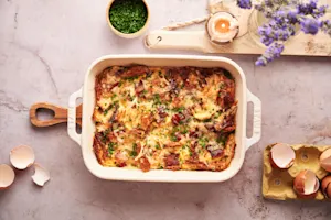 Cheesy Croissant Casserole 1