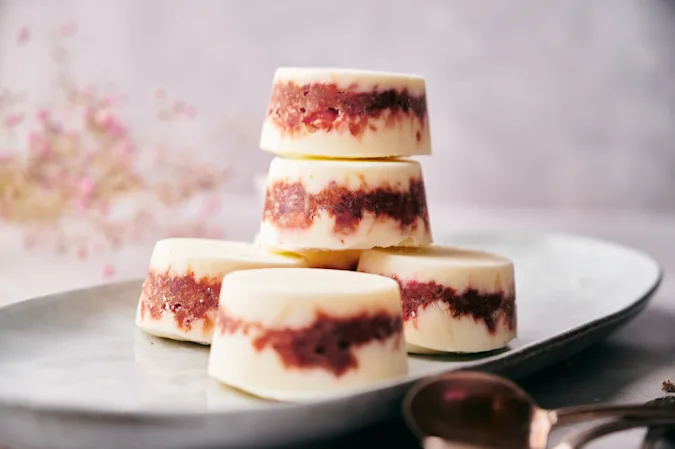 Cherry Frozen Yogurt Bites