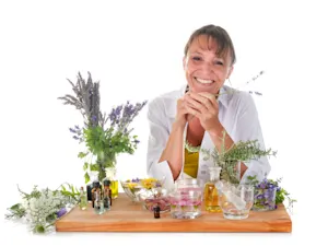 What did the cashier ask the herbalist at the checkout? image
