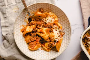 Baked Tortellini in Meat Sauce-11