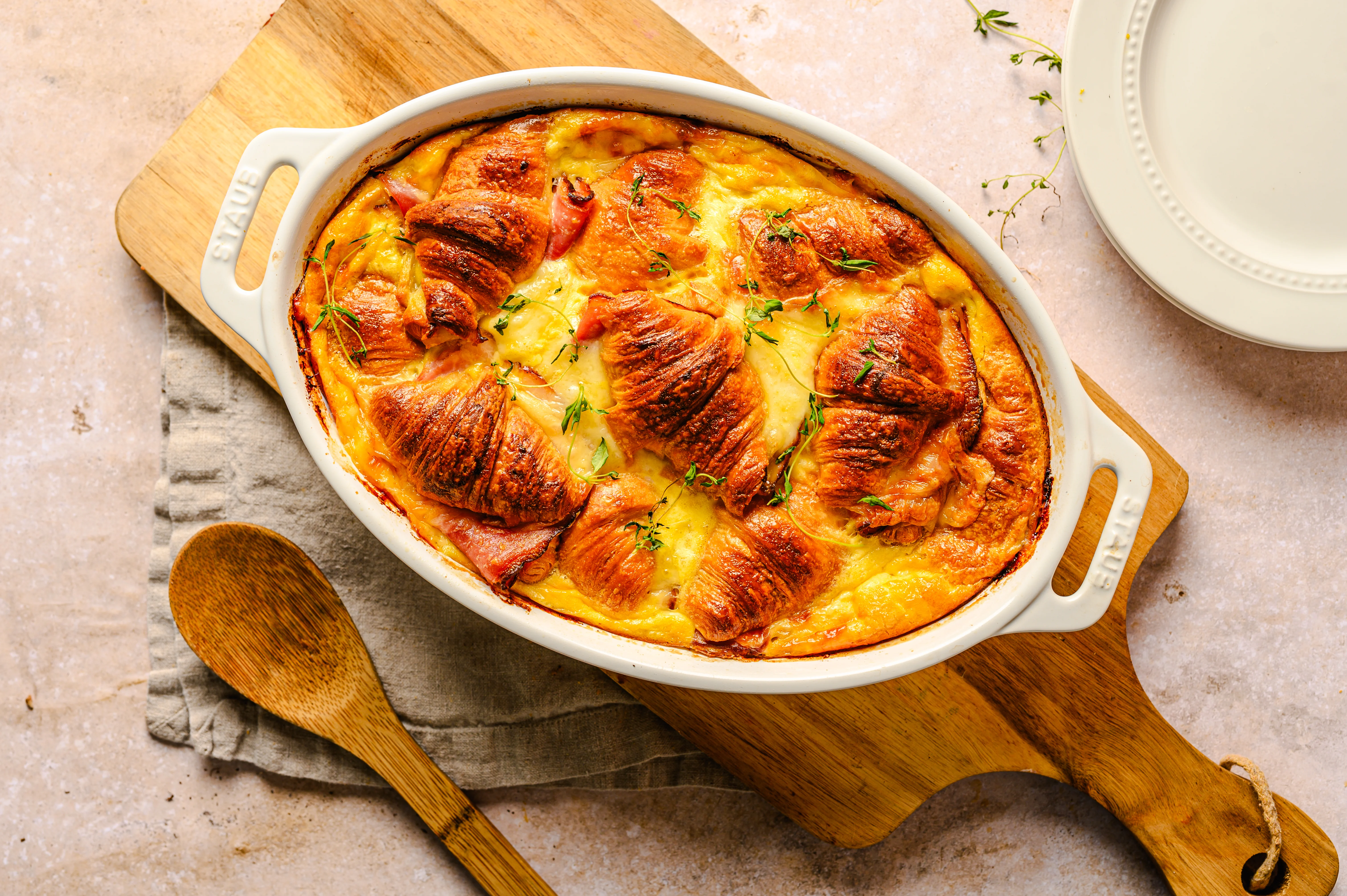 Ham & Cheese Croissant Bake | Command Cooking