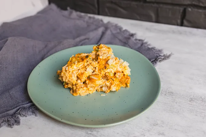 Buffalo Chicken Tot Bake