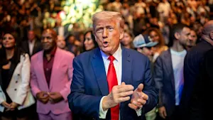 President Donald Trump attends UFC 316 at the Prudential Center (54577775504)